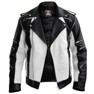 White And Black Pepsi Leather Jacket