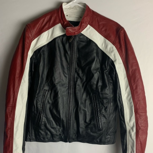 Wilsons Red White Black Leather Jacket