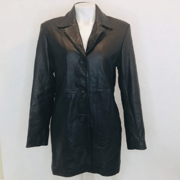 Women’s Alfani Black Leather Jacket