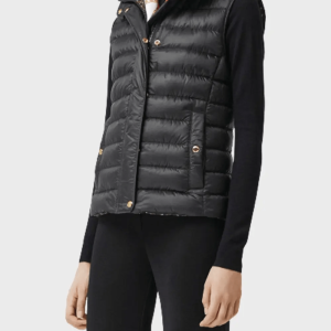 Womens Black Puffer Vest