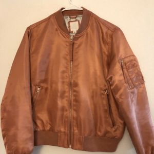 Womens Gap Brown Bomber Leather Jacket