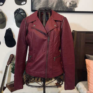 Kate & Mallory Maroon Leather Jacket