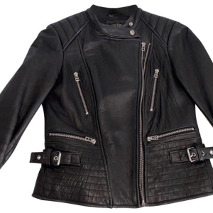 Womens Victorias Secret Moto Black Leather Jacket