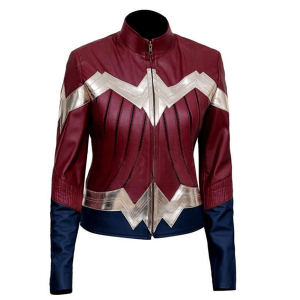 Wonder Woman Red Leather Jacket