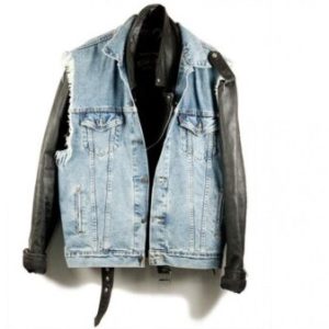 Wwe 2022 Triple H Denim Leather Jacket