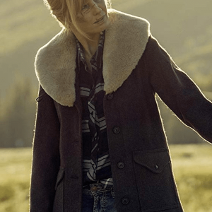 Yellowstone Beth Dutton Shearling Wool Coat