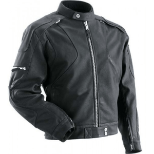 Z1r Marauder Motorcycle Black Leather Jacket