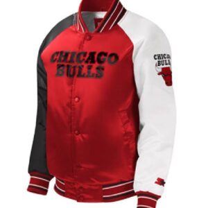 Chicago Bulls NBA Team Starter Red Raglan Varsity Jacket