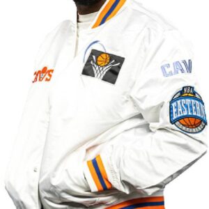 Cleveland Cavaliers NBA Retro Patch White Varsity Jacket