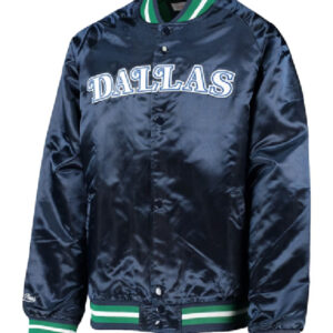 Dallas Mavericks Mitchell Satin Varsity Jacket