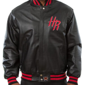 Houston Rockets NBA Team JH Design All-Leather Logo Bomber Jacket