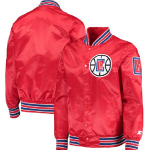 LA Clippers NBA Team Starter Red The Diamond Classic Varsity Jacket