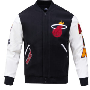 Miami Heat NBA Team Classic Black/White Varsity Jacket