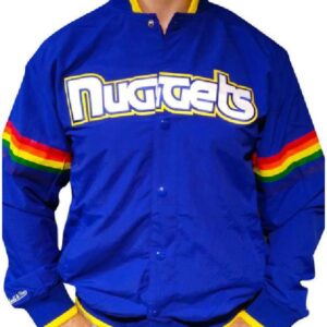 Mitchell & Ness NBA Team Denver Nuggets Blue Varsity Jacket
