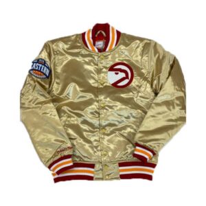 NBA Atlanta Hawks Mitchell & Ness Championship Golden Varsity Jacket