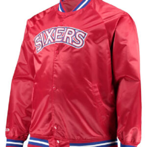 NBA Philadelphia 76ers Hardwood Classics Red Varsity Jacket