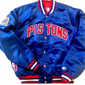 NBA Team Detroit Pistons Vintage Starter Blue Varsity Jacket