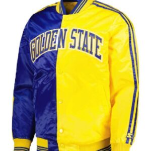NBA Team Golden State Warriors Royal_Gold Fast Break Varsity Jacket
