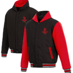 NBA Team Houston Rockets JH Design Reversible Poly-Twill Hooded Jacket