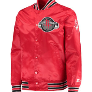 NBA Team Houston Rockets Starter Red The Diamond Varsity Jacket