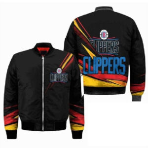 NBA Team LA Clippers Black Apparel Christmas Gift For Fans Bomber Jacket