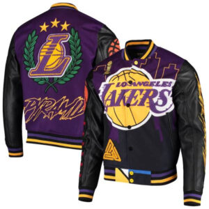 NBA Team Los Angeles Lakers Black Pyramid Varsity Jacket
