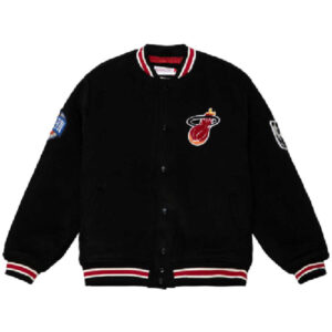NBA Team Miami Heat Hardwood Classic Black Varsity Jacket