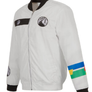 NBA Team Minnesota Timberwolves Jh Design City Edition Bomber Jacket