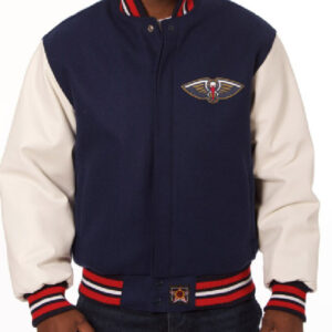 NBA Team New Orleans Pelicans JH Design Domestic Navy Varsity Jacket