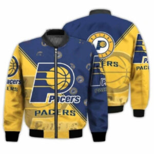 Pacers Basketball NBA Team 3D AOP Fandom Varsity Jacket