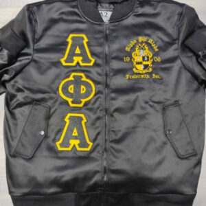 Alpha Phi Alpha Classy Black Bomber Jacket