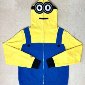 Bape X Minions Shark Full Zip Yellow Hoodie