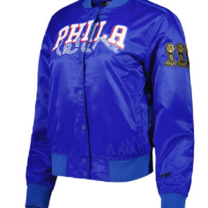 NBA Philadelphia 76ers Women’s Pro Standard Royal Classics Varsity Jacket
