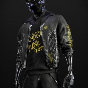 Cyborg Cyberpunk 2077 Bomber Leather Jacket