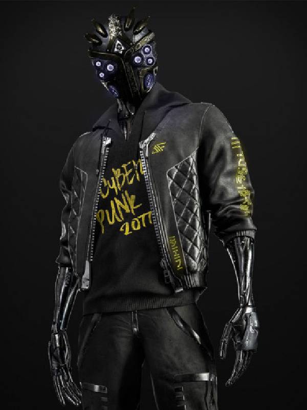 Cyborg Cyberpunk 2077 Bomber Leather Jacket