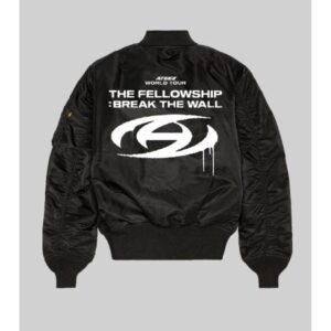 Break The Wall Black Bomber Jacket