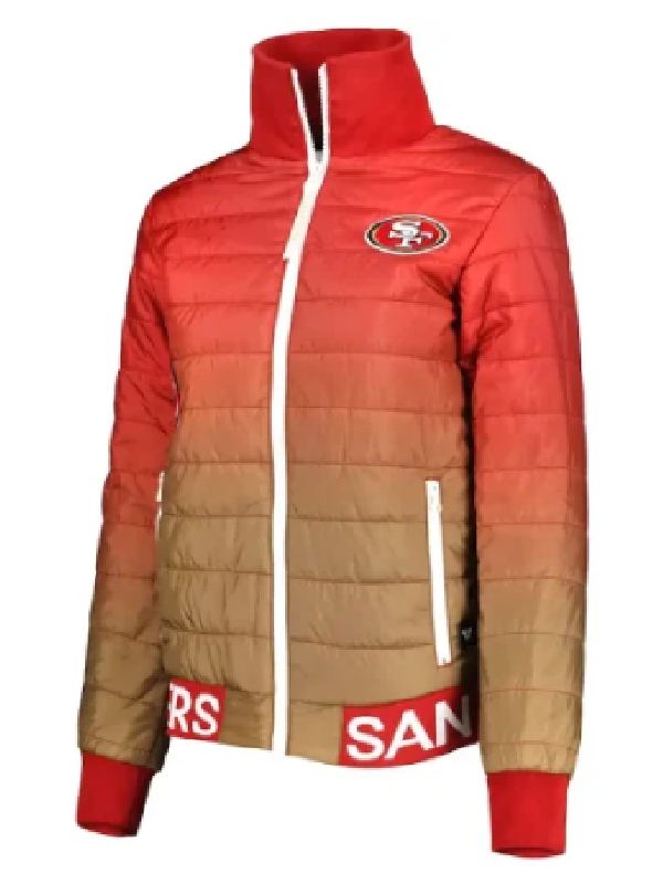 San Francisco 49ers Gold Puffer Jacket