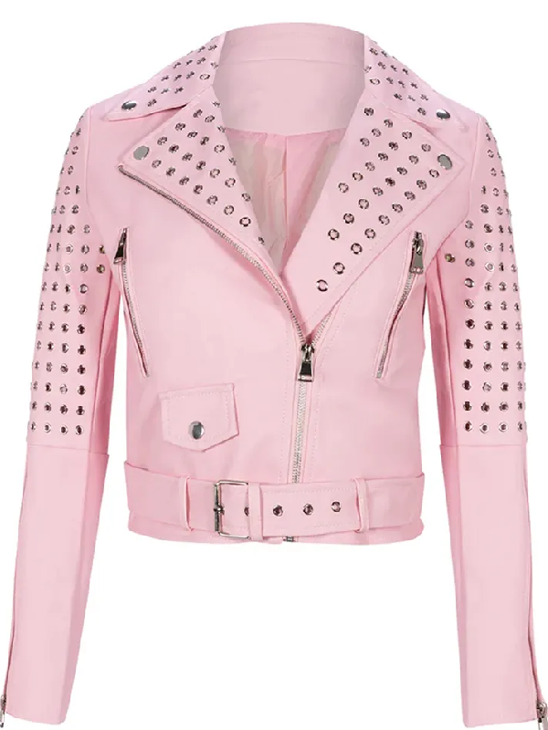 Girls5eva Busy Philipps Pink Leather Jacket