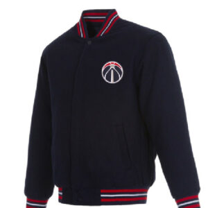 Washington Wizards NBA Team JH Design Reversible Wool Varsity Jacket