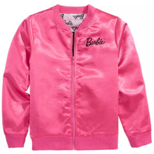 Barbie Big Girls Satin Bomber Jacket