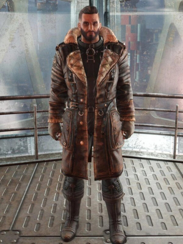 Elder Maxson Fallout 4 Battle Long Leather Jacket Coat