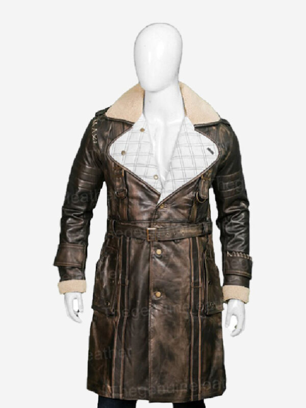 Elder Maxson Fallout 4 Battle Long Leather Jacket Coat