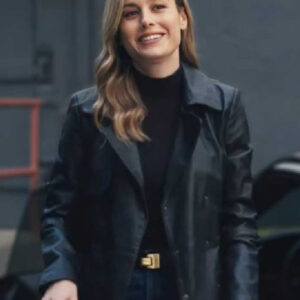 Fast X 2023 Brie Larson Black Leather Coat