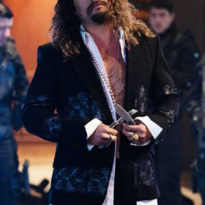 Fast X 2023 Jason Momoa Black Printed Blazer