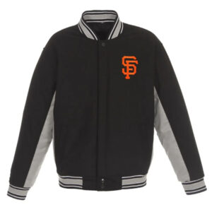 Gray Black San Francisco Giants Varsity Wool Jacket