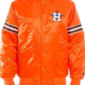 Houston Astros Striped Orange Satin Jacket