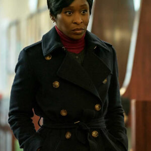 Luther The Fallen Sun Cynthia Erivo Black Wool Coat