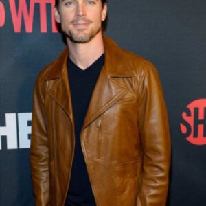 Matt Bomer Las Vegas Brown Leather Jacket