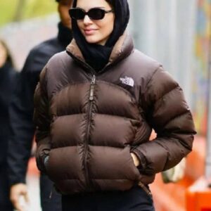 Kendall Jenner Brown North Face Puffer Jacket