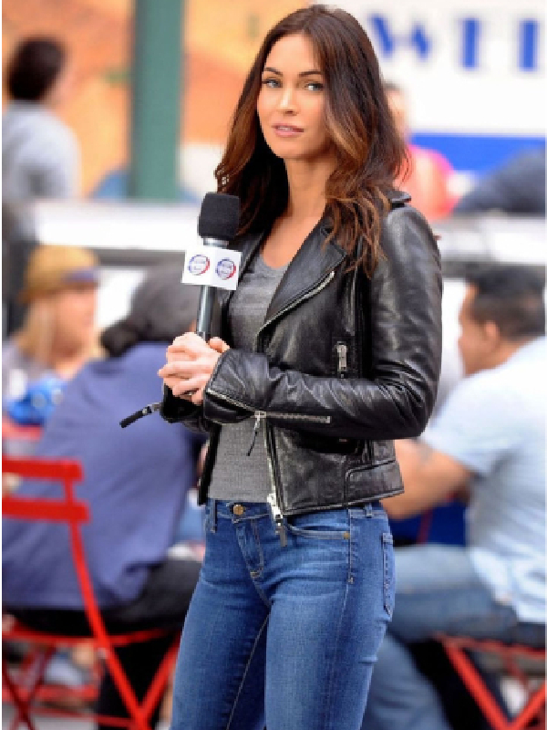 Megan Fox Black Real Leather Jacket